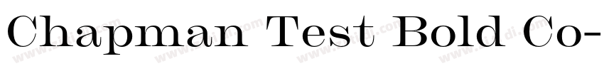 Chapman Test Bold Co字体转换